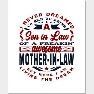 Son-In-Law Funny Quote Awesome Mother-In-Law Posters and Art